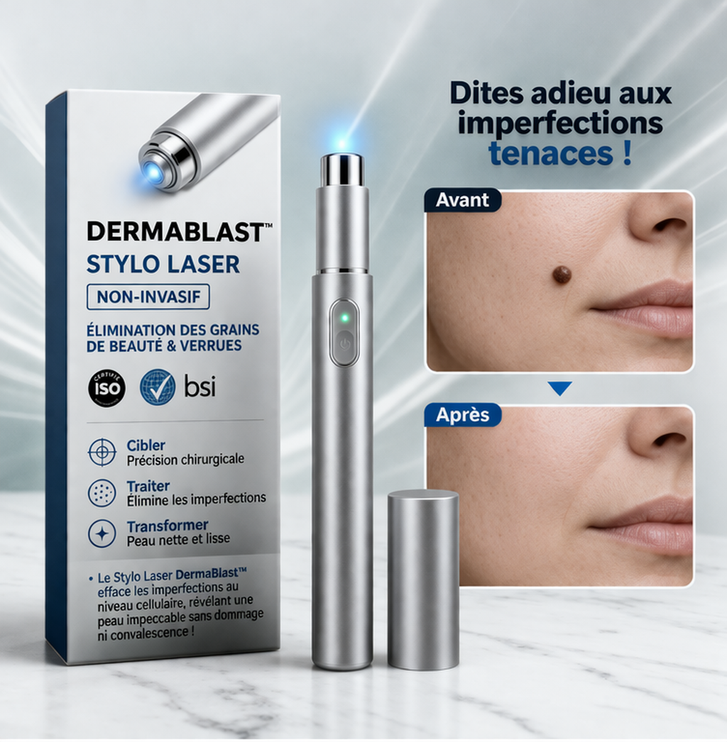 DermaBlast™ Stylo Laser | Éliminez taches et verrues instantanément en seulement 3 minutes !