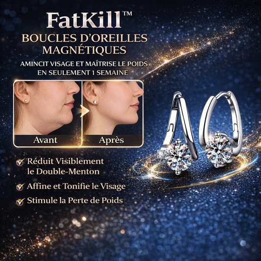FatKill™ Boucles d’Oreilles Magnétiques | Détruisez la graisse et détoxifiez votre corps instantanément !