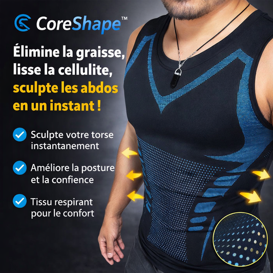 CoreShape™ Haut Amincissant | Élimine la graisse, lisse la cellulite et sculpte les abdos en un instant !