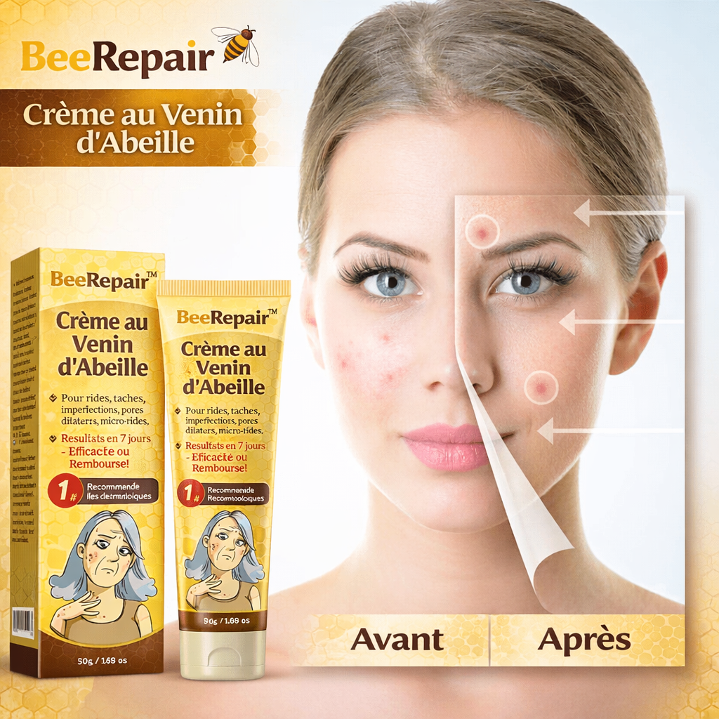 BeeRepair™ Crème au Venin d’Abeille | Répare et régénère votre peau en 24 heures !