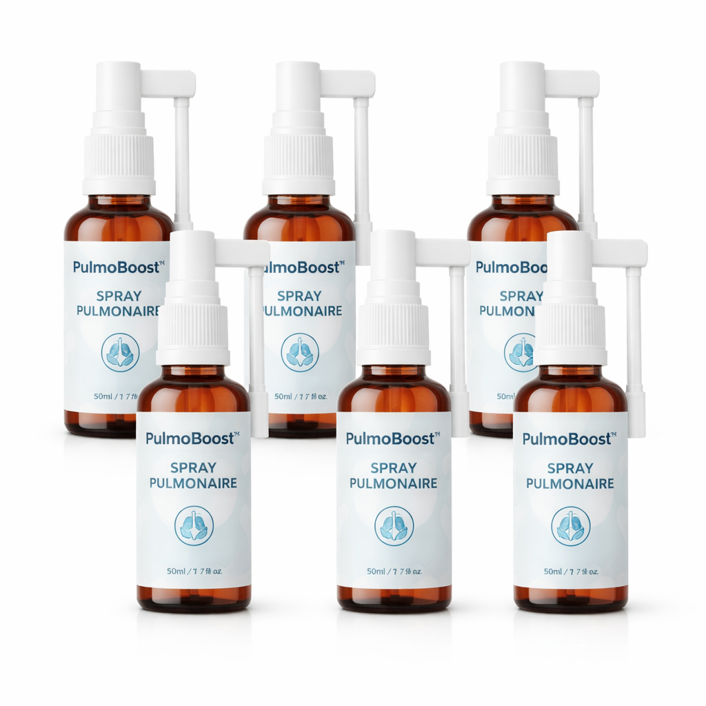 PulmoBoost™ Spray Pulmonaire | Nettoie vos poumons et améliore l’oxygénation de +87 % !