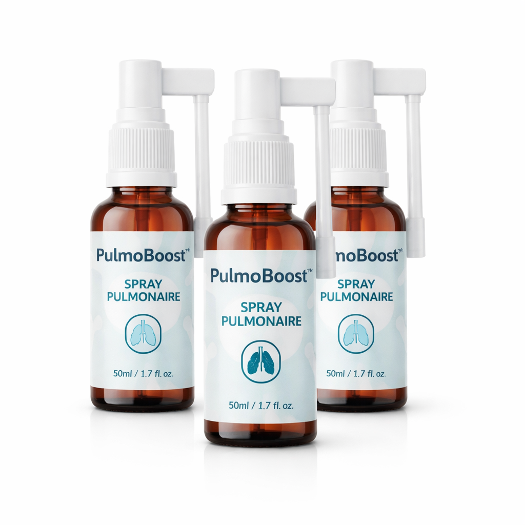 PulmoBoost™ Spray Pulmonaire | Nettoie vos poumons et améliore l’oxygénation de +87 % !