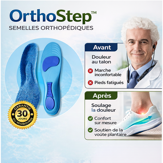 OrthoStep™ Semelles Orthopédiques | Marchez sans douleur toute la journée dès la première utilisation !