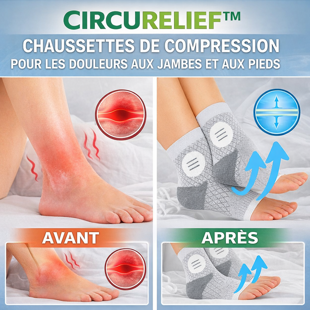 CircuRelief™ Chaussettes de compression | Soulage les articulations en 10 minutes !