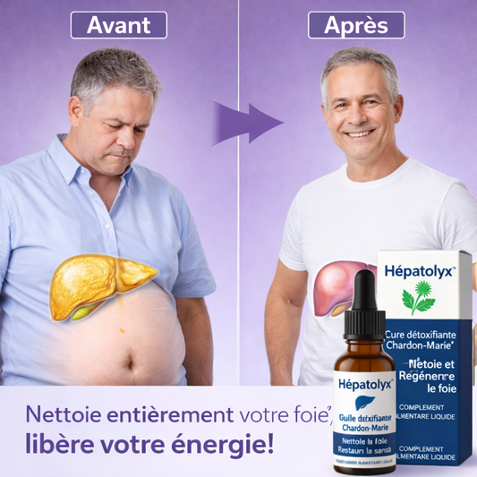 Hépatolyx™ Gouttes Foie Détox Ultra-Concentrées | Décrassez votre foie et déclenchez une perte de 5 kg en 7 jours !