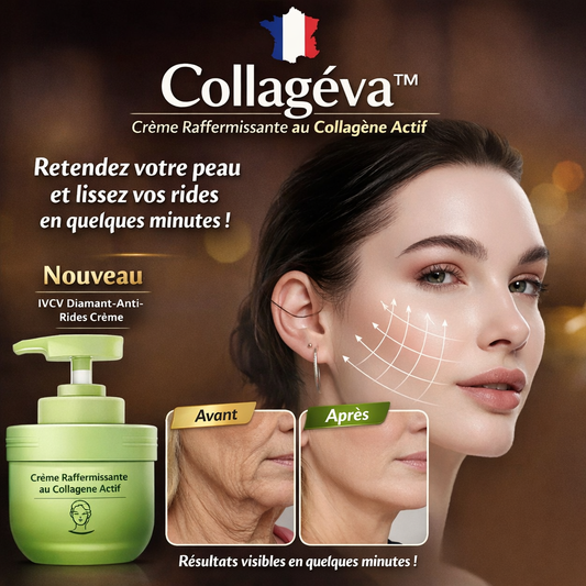 Collagéva™ Crème Raffermissante au Collagène Actif | Retendez votre peau et lissez vos rides en quelques minutes !