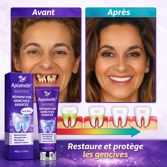 Apizénith™ Dentifrice Régénération Gencives au Venin d’Abeille | Stoppez les saignements et renforcez vos gencives en quelques jours !