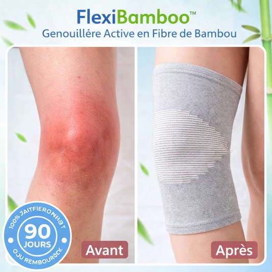 FlexiBamboo™ Genouillère Active en Fibre de Bambou | Retrouvez des genoux stables et sans douleur dès la première utilisation !