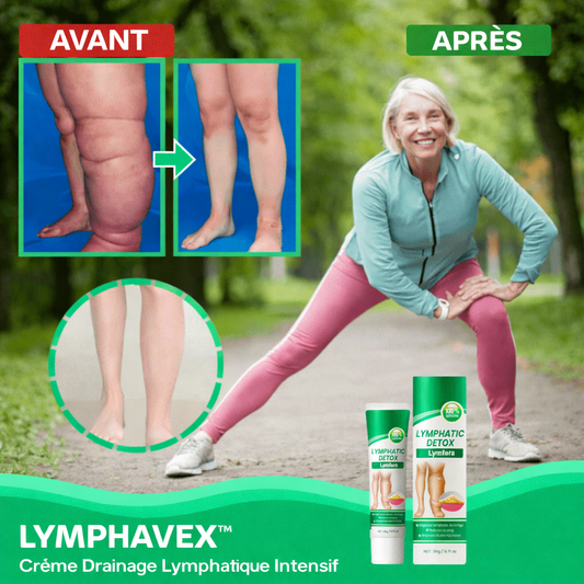 Lymphavex™ Crème Drainage Lymphatique Intensif | Retrouvez des jambes légères et visiblement dégonflées en 24 heures !