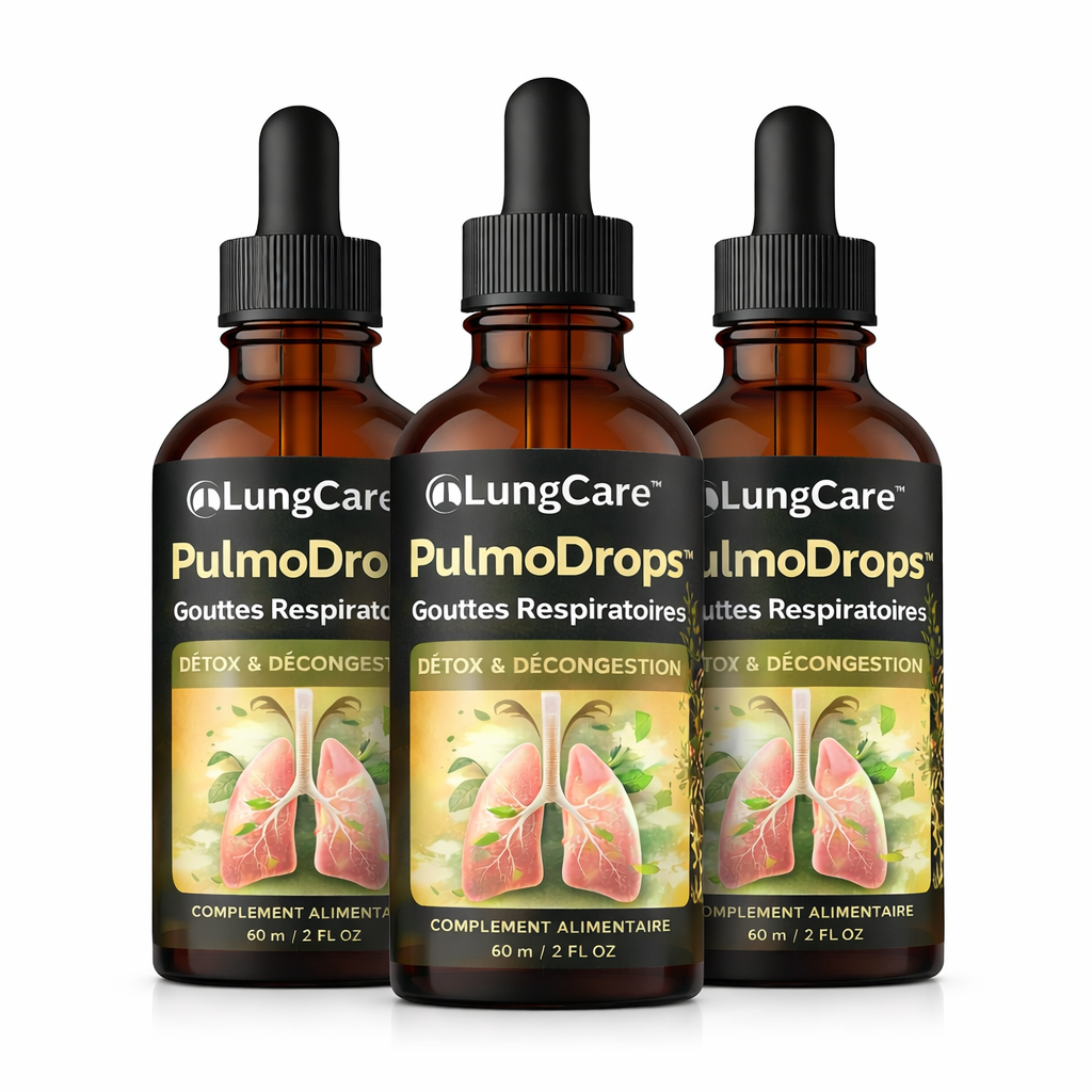 PulmoDrops™ Gouttes Respiratoires | Éliminez le mucus des poumons 3× plus vite en 7 jours !