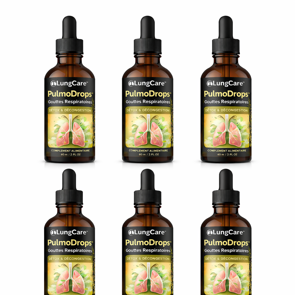 PulmoDrops™ Gouttes Respiratoires | Éliminez le mucus des poumons 3× plus vite en 7 jours !