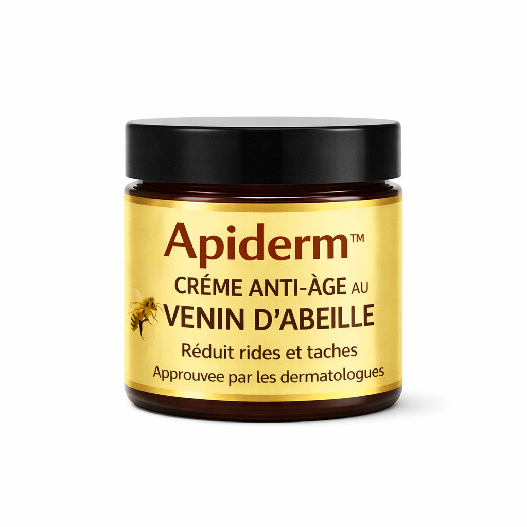 Apiderm™ Crème Anti-Âge au Venin d’Abeille | Effacez rides et taches en 3 minutes chrono !