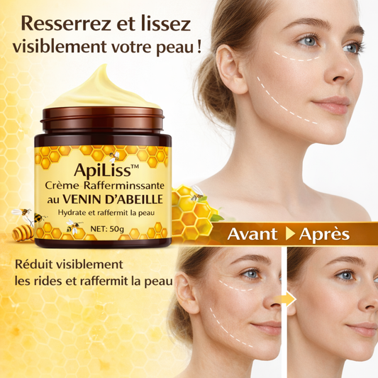 ApiLiss™ Crème Raffermissante au Venin d’Abeille | Lissez vos rides et raffermissez votre peau en 5 minutes !