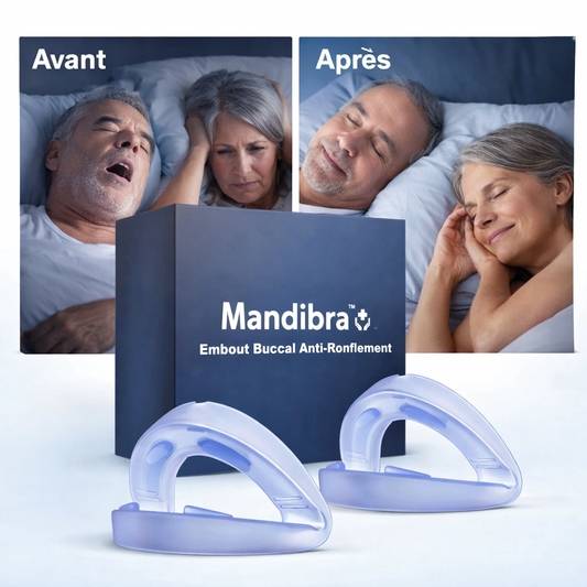 Mandibra™ Embout Buccal Anti-Ronflement | Stoppez les ronflements dès la première nuit et retrouvez un sommeil profond !