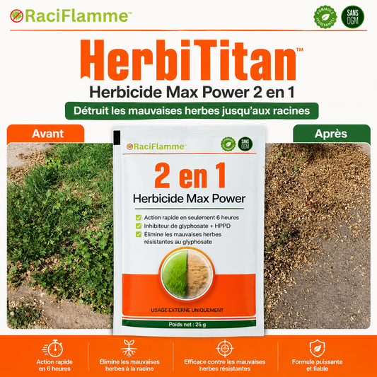 HerbiTitan™ Désherbant 2-en-1 Action Radicale | Retrouvez un jardin impeccable en 6 heures, sans effort !