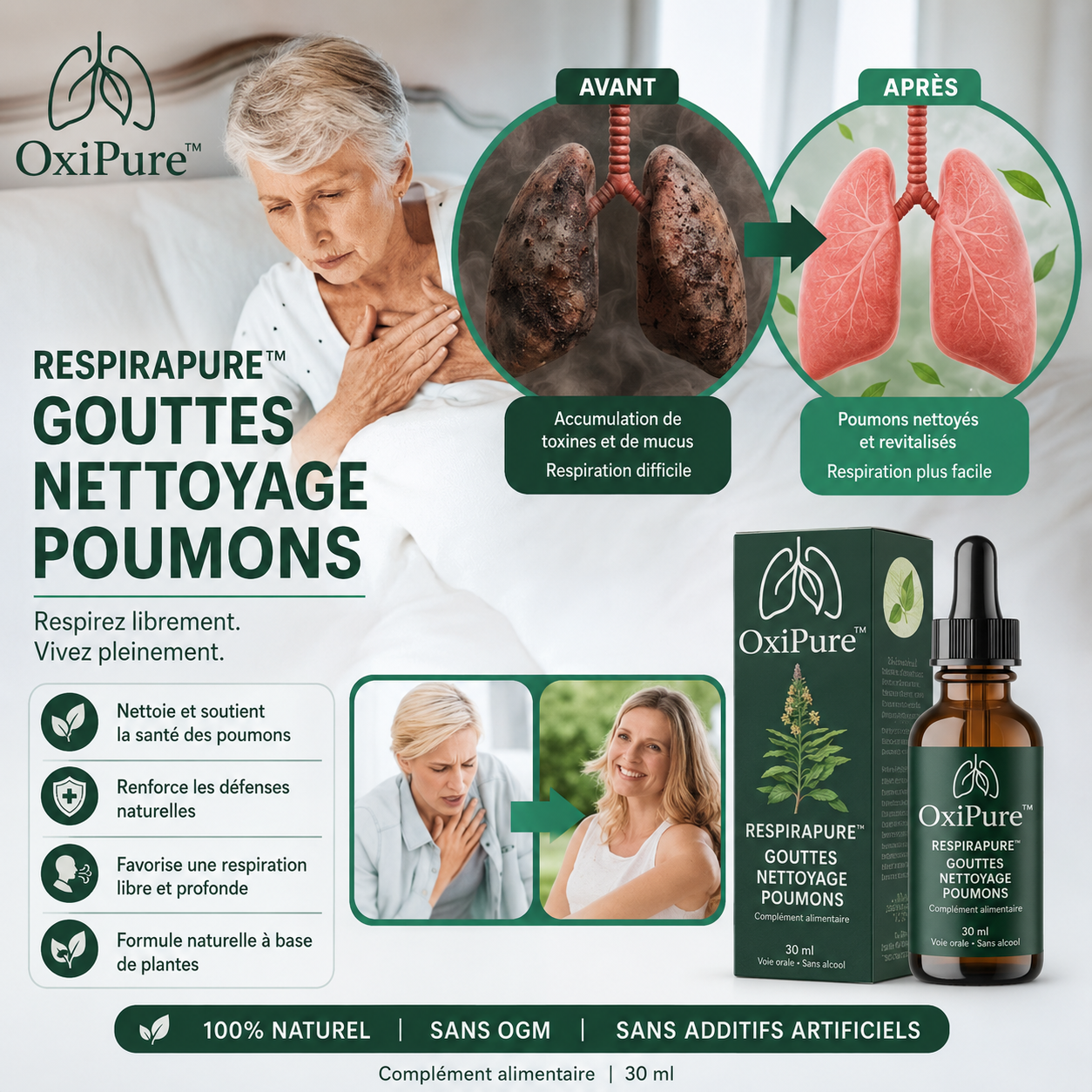 RespiraPure™ Gouttes Nettoyage Poumons | Libérez vos bronches et respirez à pleins poumons en 48h !