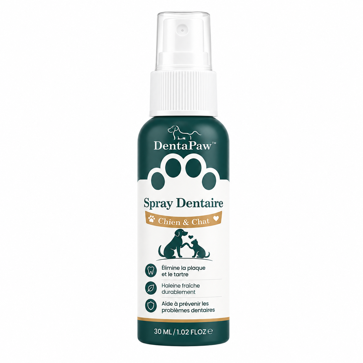 DentaPaw™ Spray Dentaire Chien & Chat | Stoppez la mauvaise haleine et nettoyez ses dents sans brossage !