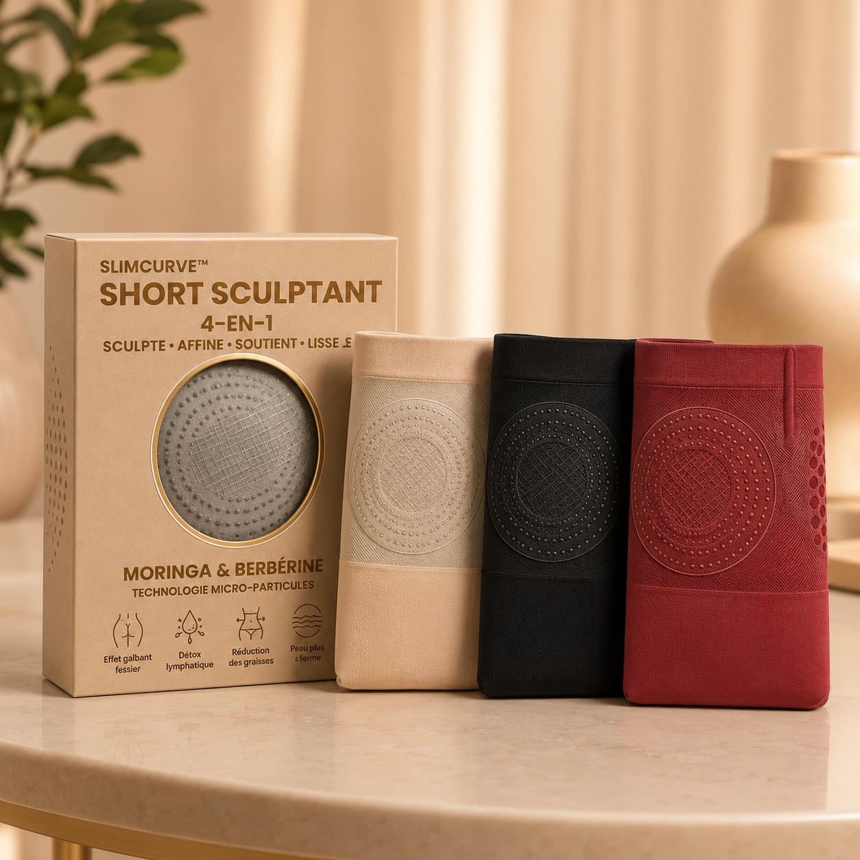 SlimCurve™ Short Sculptant | Ventre plat, taille affinée et fesses galbées dès la première minute !
