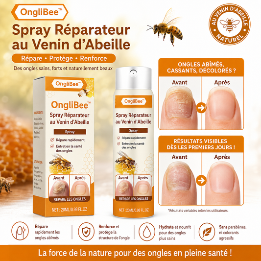 OngliBee™ Spray Réparateur au Venin d’Abeille | Répare les ongles abîmés et élimine les infections en 5 minutes!
