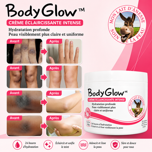 BodyGlow™ Crème Éclaircissante Corps | Supprimez les zones sombres dès 7 jours !