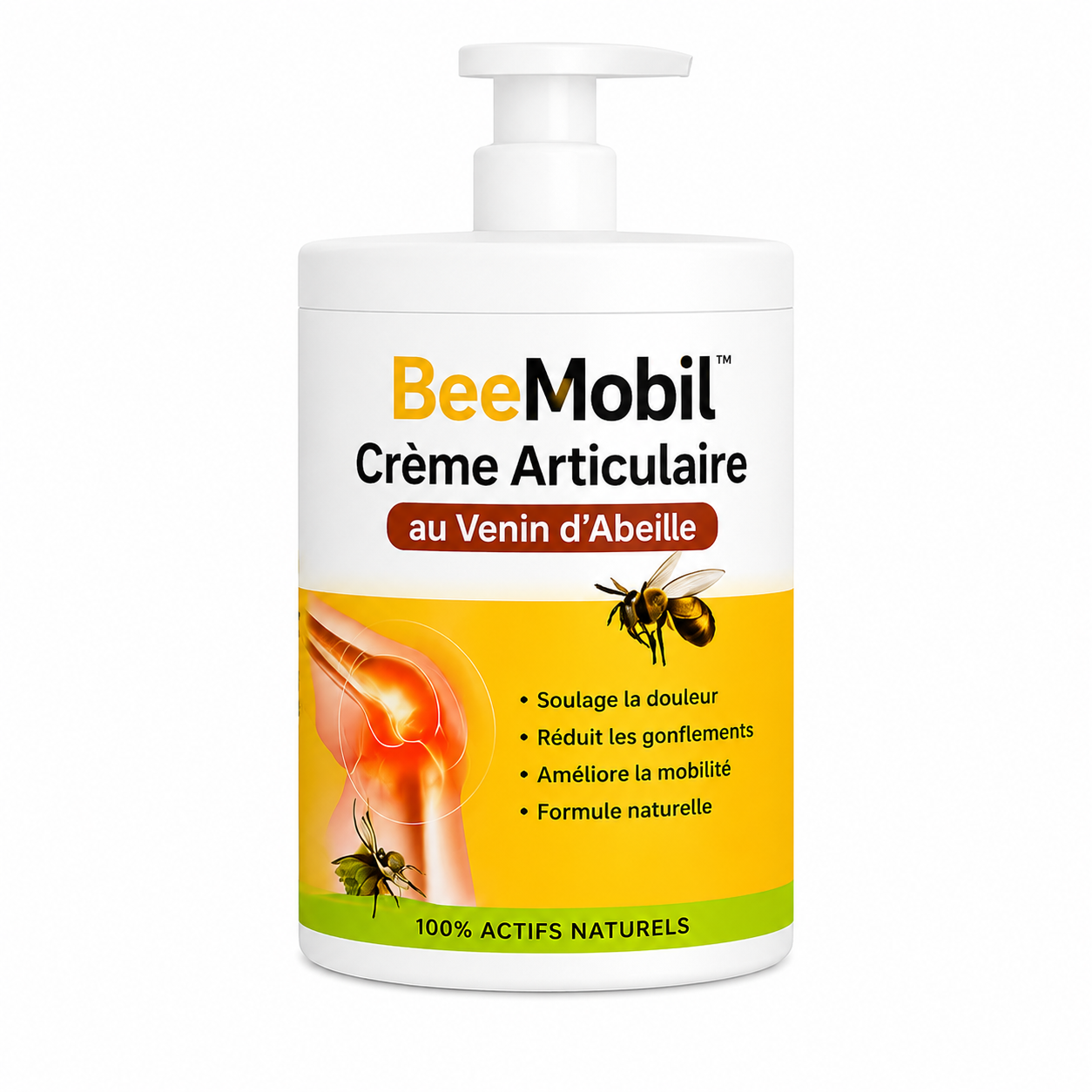BeeMobil™ Crème Articulaire au Venin d’Abeille | Élimine les douleurs et réduit les inflammations en seulement 3 jours!