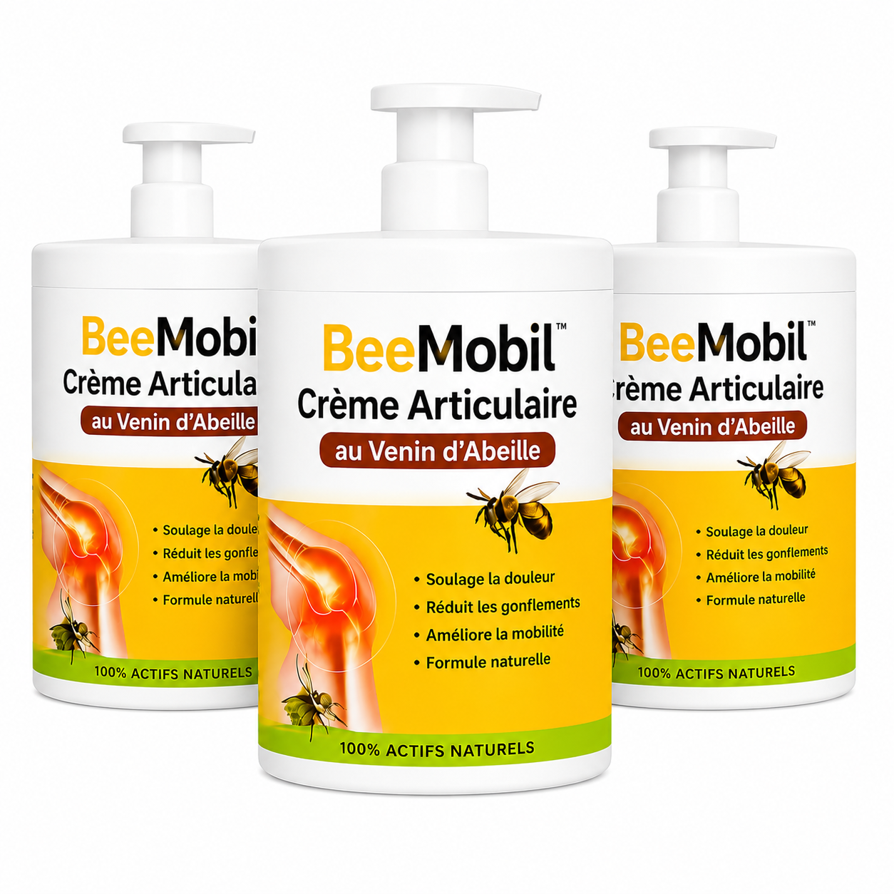 BeeMobil™ Crème Articulaire au Venin d’Abeille | Élimine les douleurs et réduit les inflammations en seulement 3 jours!