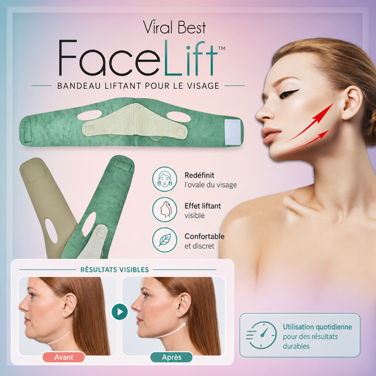 FaceLift™ Bandage Raffermissant Visage | Supprimez le double menton en 15 minutes par jour !