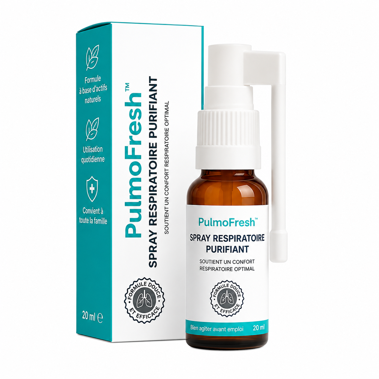 PulmoFresh™ Spray Respiratoire Purifiant | Libère les voies respiratoires et améliore votre souffle de 97% en 18 heures!