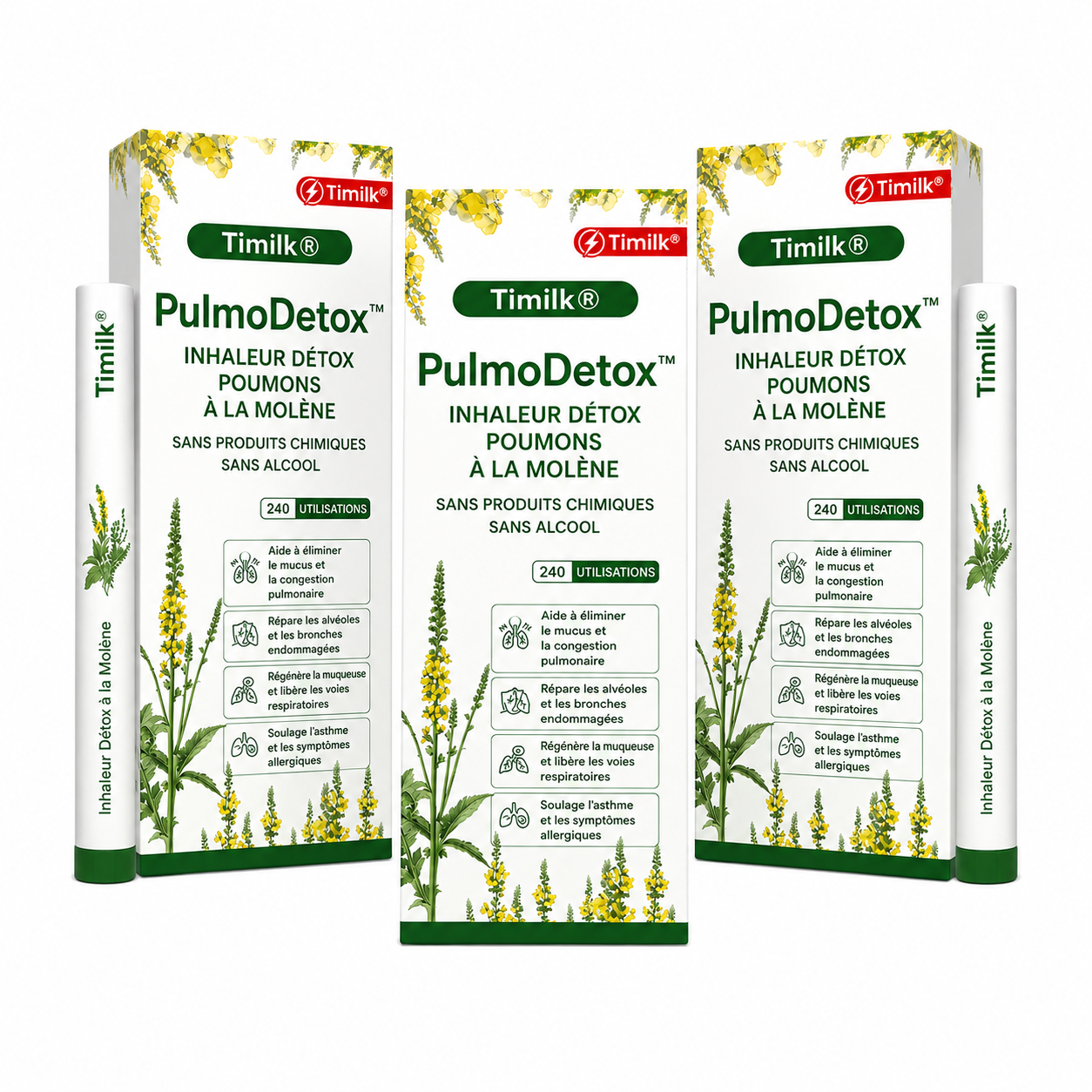 PulmoDetox™ Inhaleur Détox Poumons à la Molène | Évacuez toxines, mucus et pollution en 2 minutes !