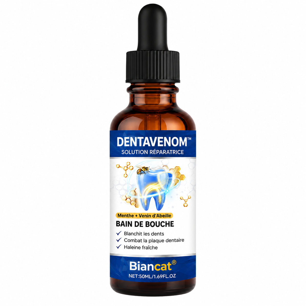 DentaVenom™ Solution Réparatrice au Venin d’Abeille | Stoppez gencives qui saignent, tartre et mauvaise haleine en 7 jours !