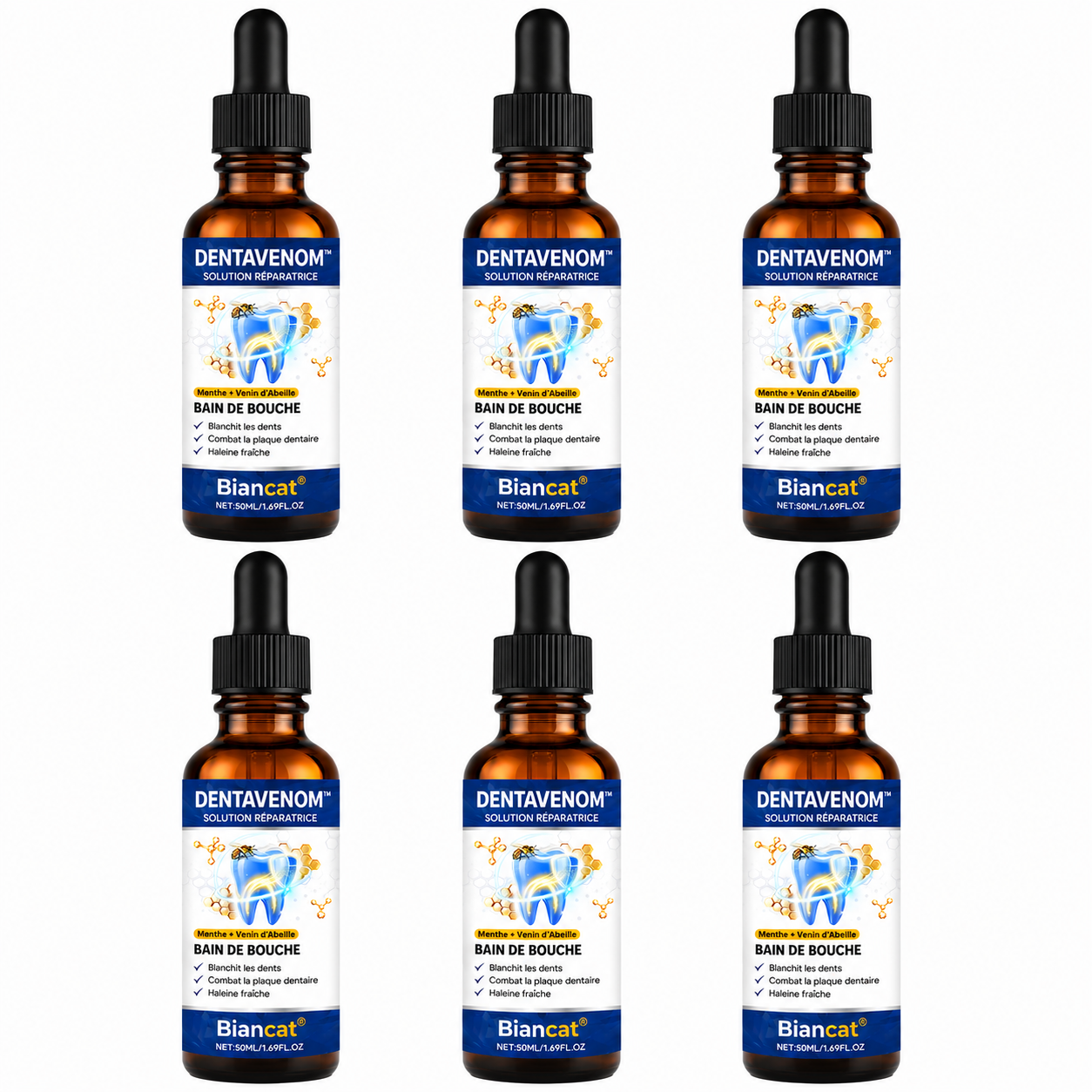 DentaVenom™ Solution Réparatrice au Venin d’Abeille | Stoppez gencives qui saignent, tartre et mauvaise haleine en 7 jours !