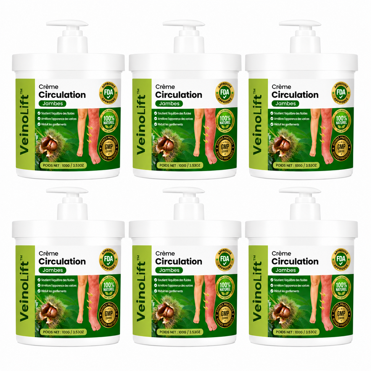 VeinoLift™ Crème Circulation Jambes | Dégonflez jambes lourdes, varices et chevilles en 48h !