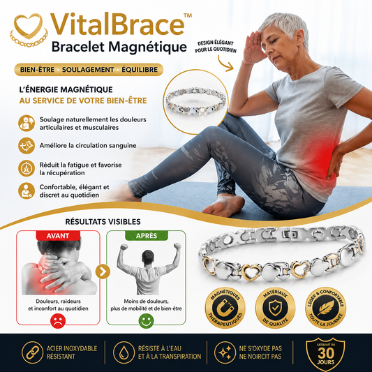 VitalBrace™ Bracelet Magnétique | Soulagez vos douleurs, dormez mieux et retrouvez votre énergie en 24 heures !