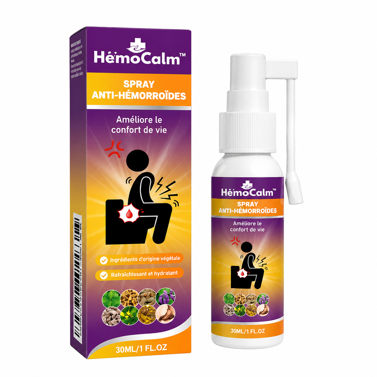 HémoCalm™ Spray Anti-Hémorroïdes | Apaisez brûlures et démangeaisons dès la 1ère application !