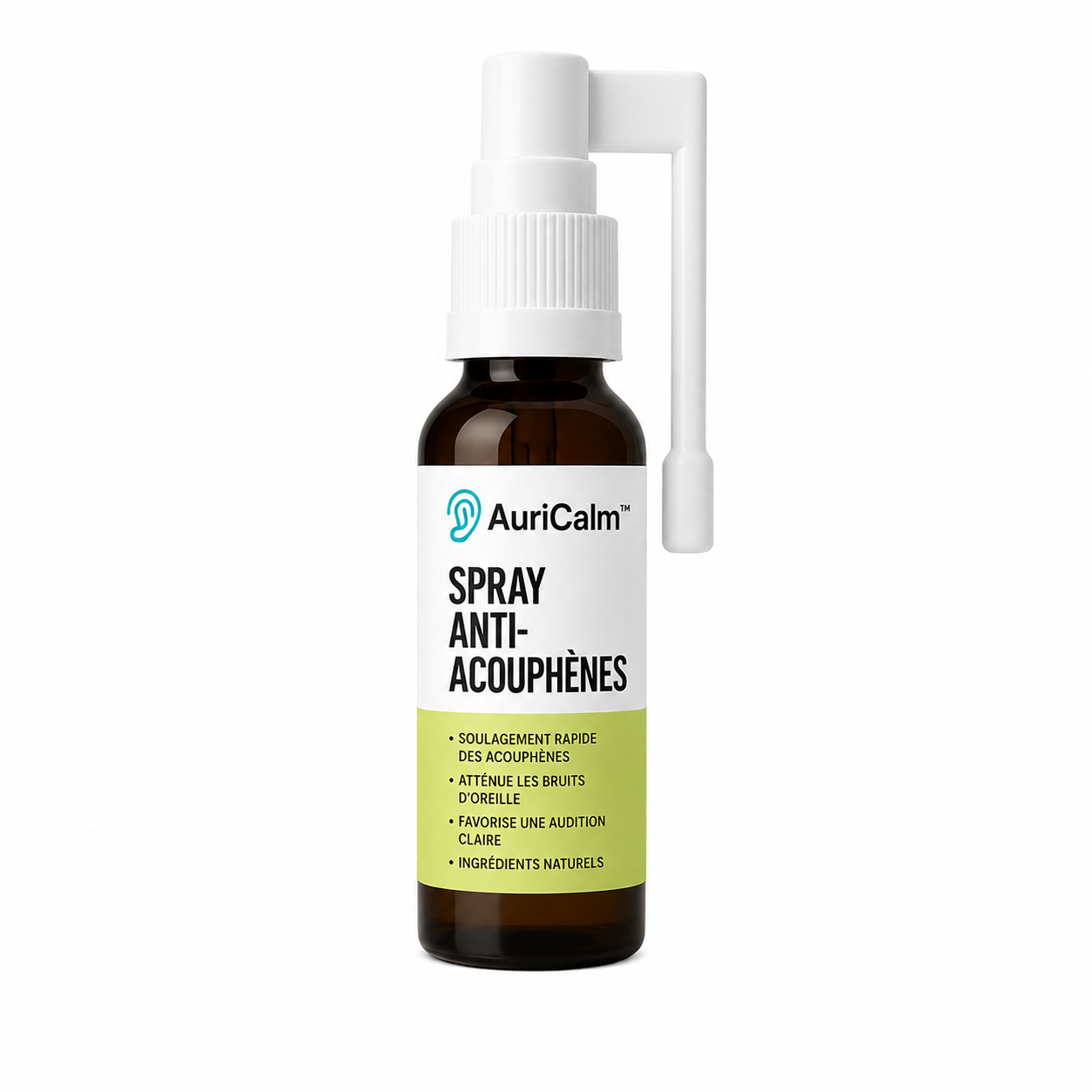AuriCalm™ Spray Anti-Acouphènes | Un soulagement perceptible en seulement 7 jours !