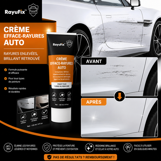 RayuFix™ Crème Efface-Rayures Auto | Éliminez les rayures en quelques secondes!