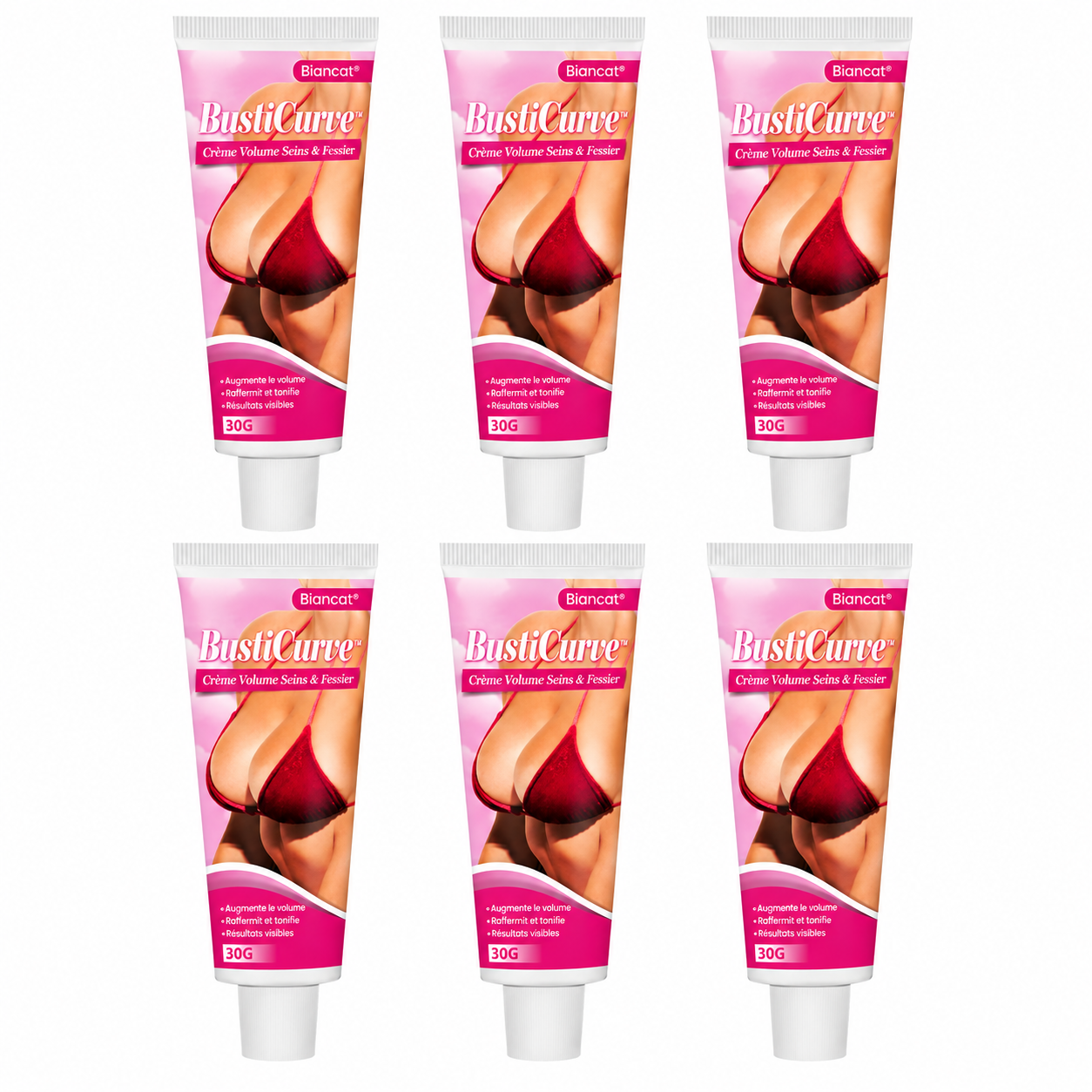 BustiCurve™ Crème Volume Seins & Fessier | Galbez vos courbes, raffermissez votre peau et obtenez un effet plus pulpeux en 1 semaine !