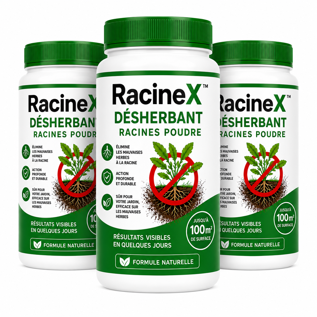 RacineX™ Désherbant Racines Poudre | Éliminez les mauvaises herbes jusqu’à la racine en 24 heures !
