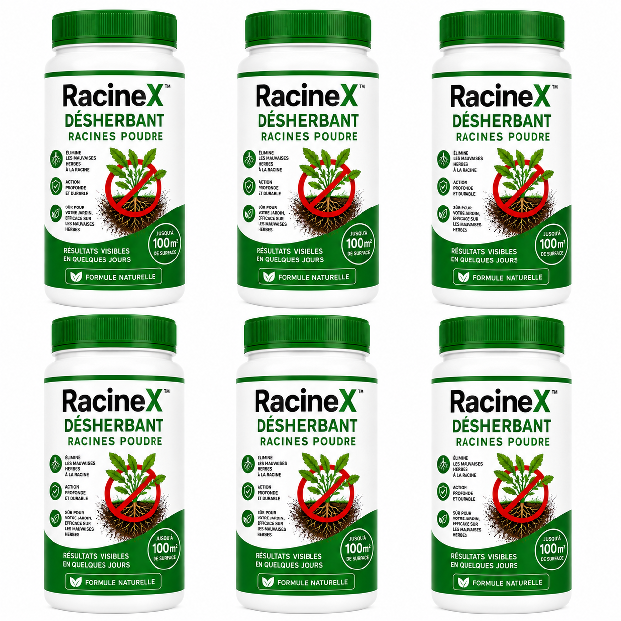 RacineX™ Désherbant Racines Poudre | Éliminez les mauvaises herbes jusqu’à la racine en 24 heures !