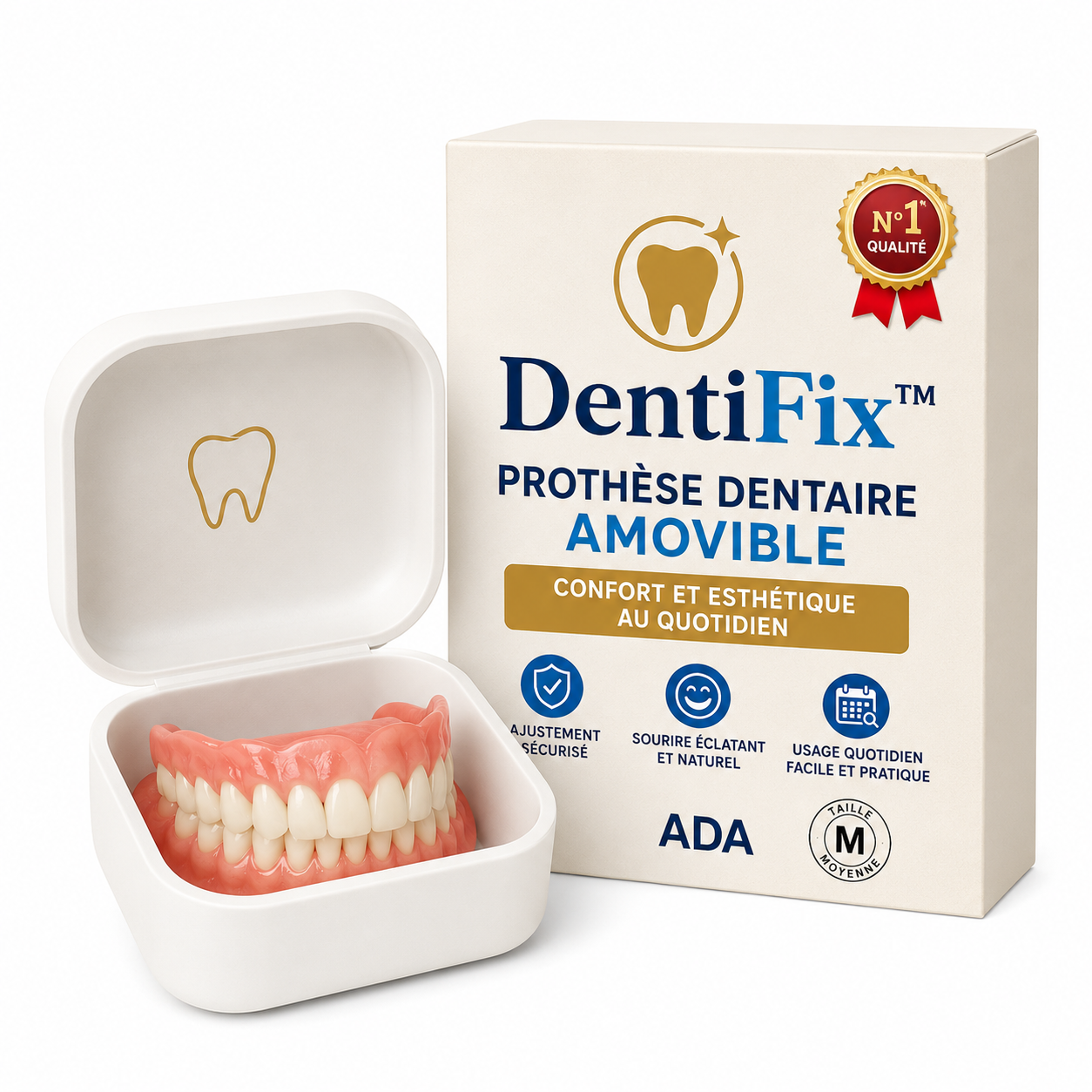DentiFix™ Prothèse Dentaire Amovible | Remplacez les dents manquantes et retrouvez un sourire naturel !