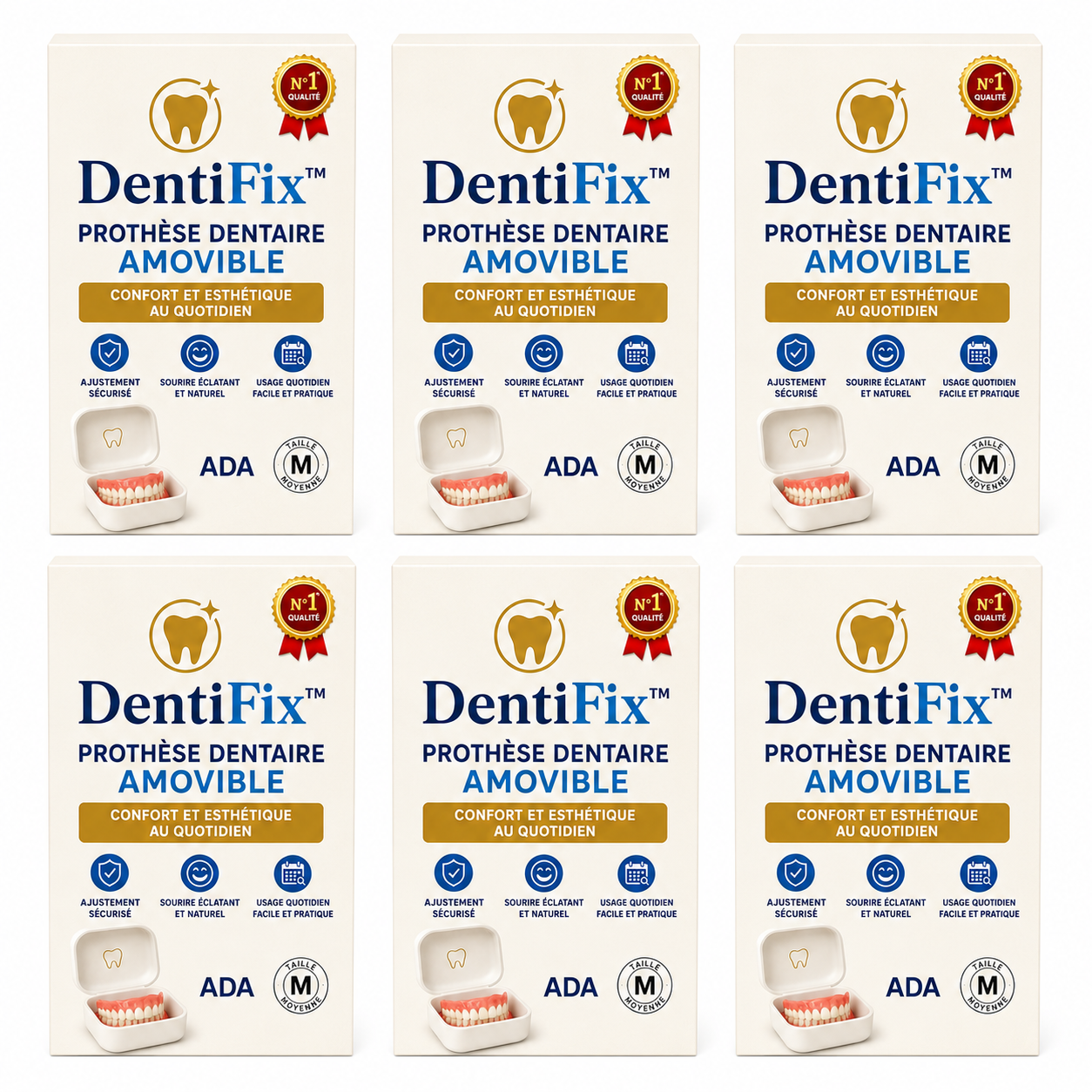 DentiFix™ Prothèse Dentaire Amovible | Remplacez les dents manquantes et retrouvez un sourire naturel !