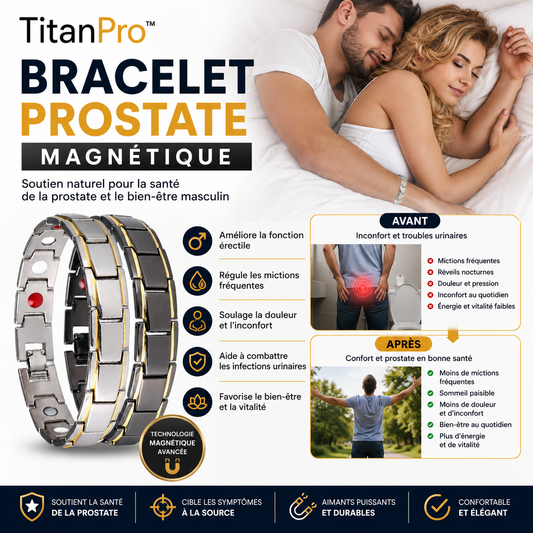 TitanPro™ Bracelet Prostate Magnétique | Retrouvez une érection en 5 minutes !