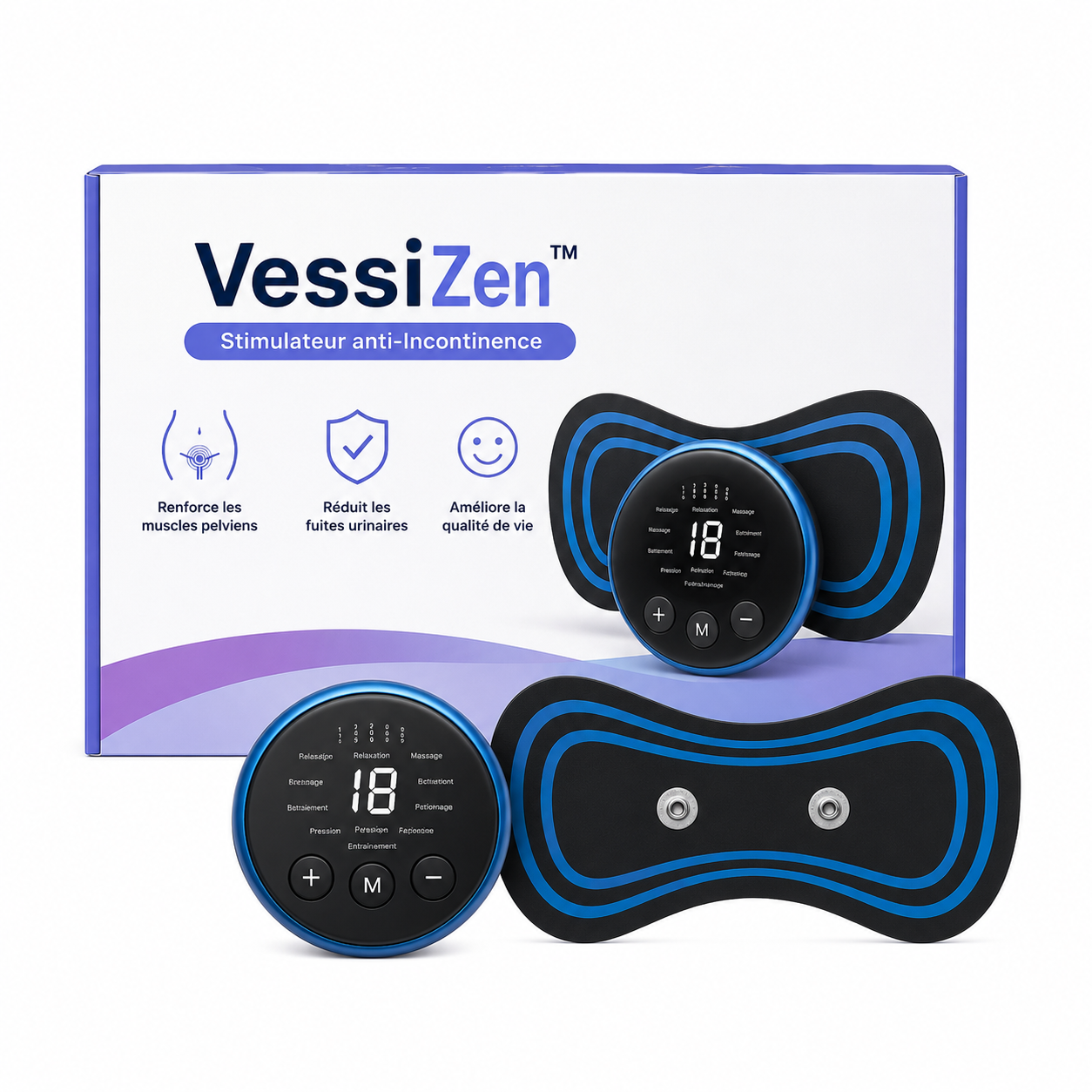 VessiZen™ Stimulateur anti-Incontinence | Reprenez le contrôle total de votre vessie en seulement 7 jours, sans honte, sans efforts !
