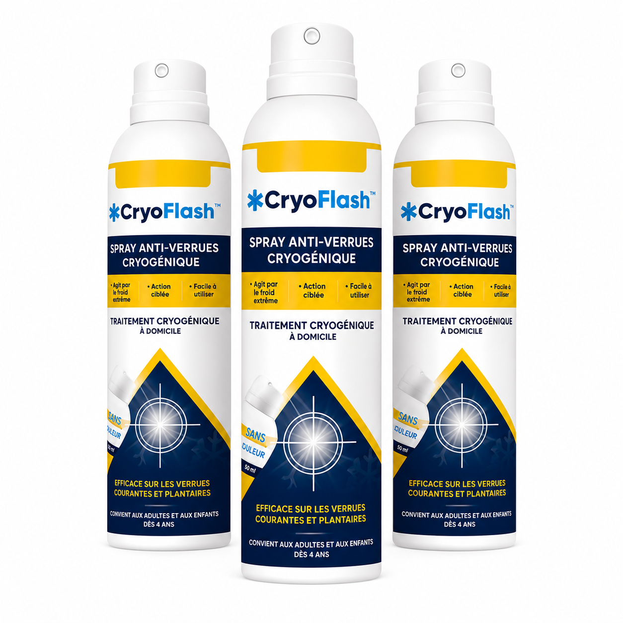 CryoFlash™ Spray Anti-Verrues Cryogénique | Élimine jusqu’à 98 % des verrues, grains de beauté et acrochordons en seulement 7 jours !