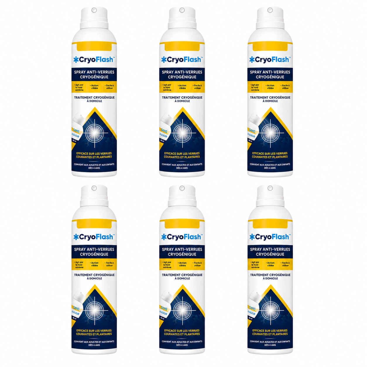 CryoFlash™ Spray Anti-Verrues Cryogénique | Élimine jusqu’à 98 % des verrues, grains de beauté et acrochordons en seulement 7 jours !