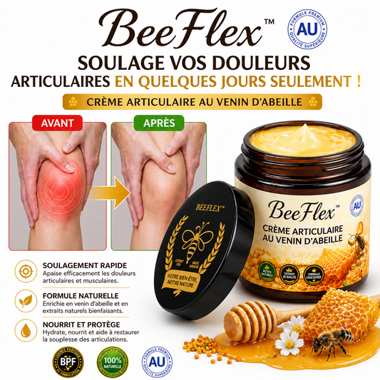 BeeFlex™ Crème Articulaire au Venin d’Abeille | Soulage les douleurs et libère vos articulations en 10 minutes !