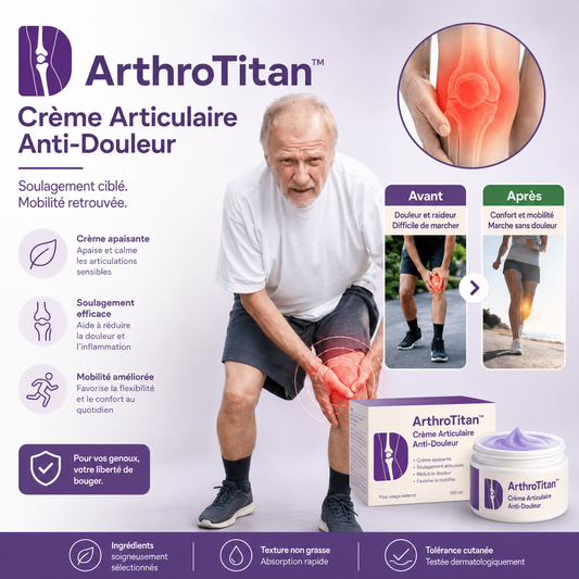 ArthroTitan™ Crème Articulaire Anti-Douleur | Élimine les douleurs articulaires jusqu'à 87 % en seulement 48 heures !