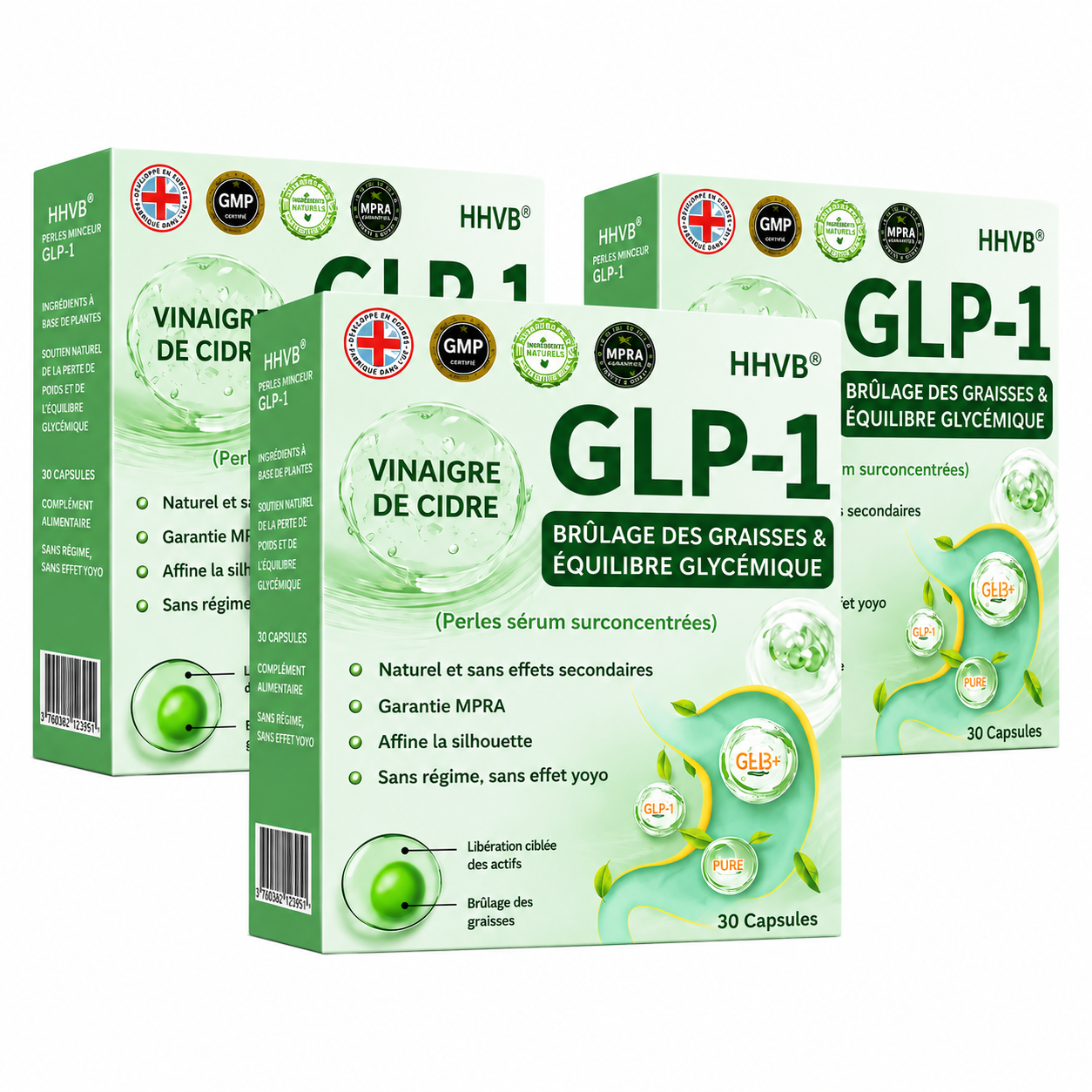 Ventrex™ Perles Minceur GLP-1 | Brûle les graisses et équilibre le sucre en 10 minutes!