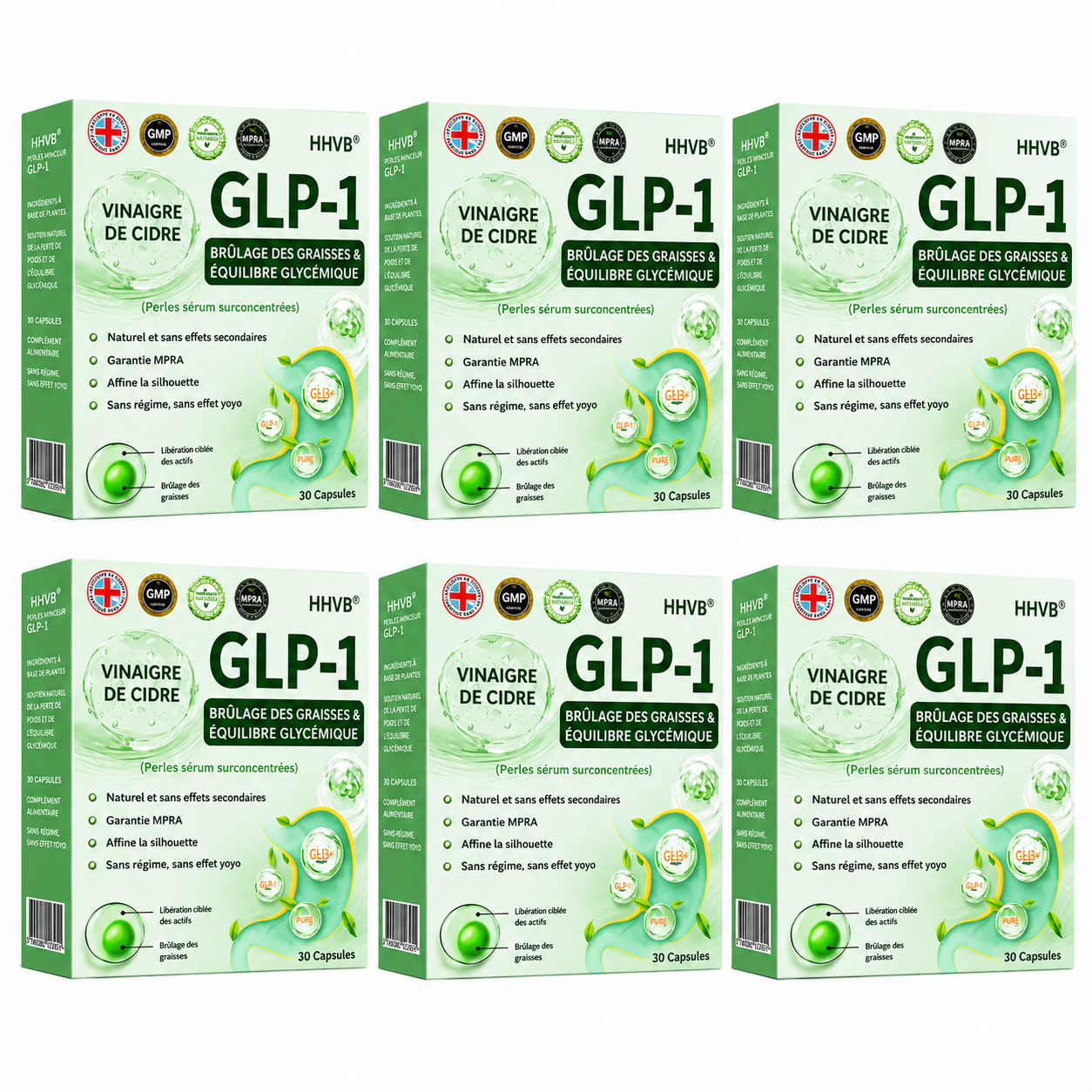Ventrex™ Perles Minceur GLP-1 | Brûle les graisses et équilibre le sucre en 10 minutes!