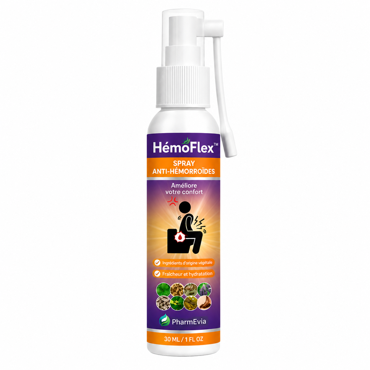 HémoFlex™ Spray Anti-Hémorroïdes | Éliminez les hémorroïdes dès la première application, sans pommade ni ordonnance !
